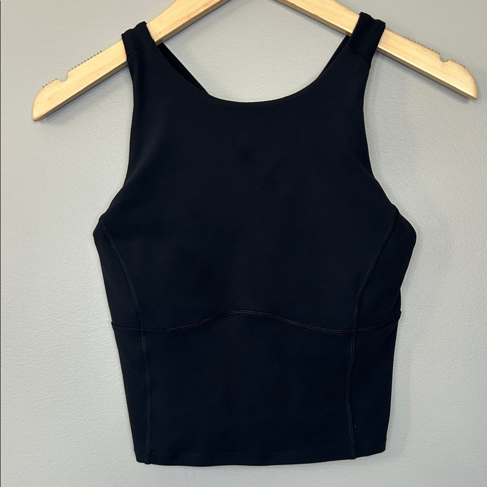 Lululemon Key to Balance Tank‎ Nulu Black Size 4 High Neck Yoga